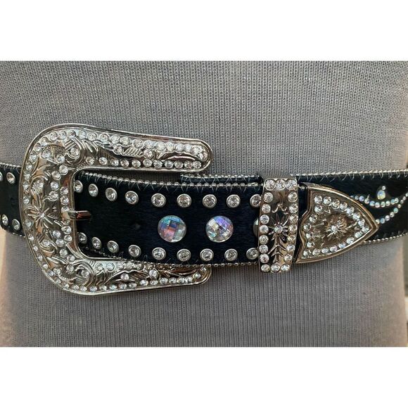 Nocona Accessories - Nocona Calf Hair on Hyde with Rhinestones Size L Yellowstone Western Southwest